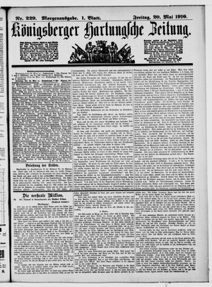 Königsberger Hartungsche Zeitung on May 20, 1910