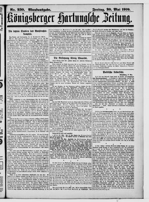 Königsberger Hartungsche Zeitung vom 20.05.1910