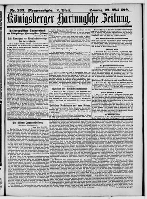 Königsberger Hartungsche Zeitung vom 22.05.1910