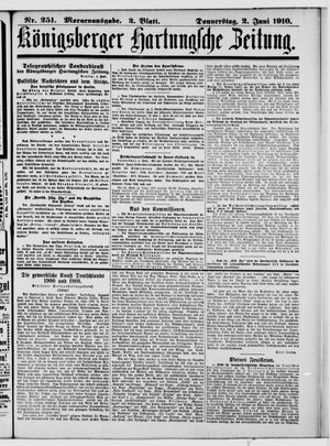 Königsberger Hartungsche Zeitung vom 02.06.1910
