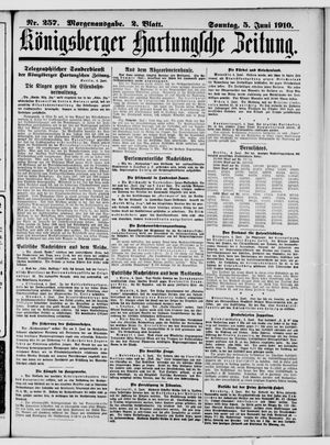 Königsberger Hartungsche Zeitung vom 05.06.1910