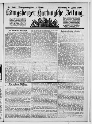 Königsberger Hartungsche Zeitung vom 08.06.1910