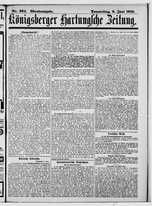 Königsberger Hartungsche Zeitung vom 09.06.1910