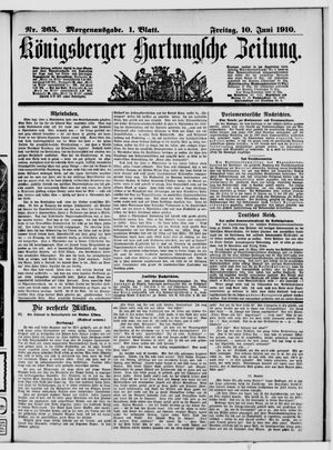 Königsberger Hartungsche Zeitung vom 10.06.1910