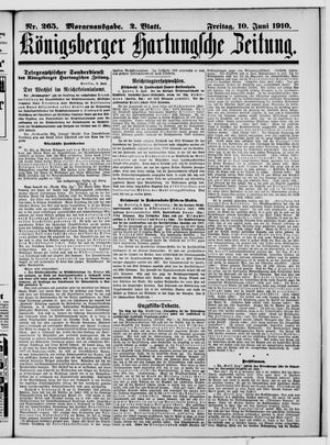 Königsberger Hartungsche Zeitung vom 10.06.1910