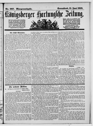 Königsberger Hartungsche Zeitung vom 11.06.1910