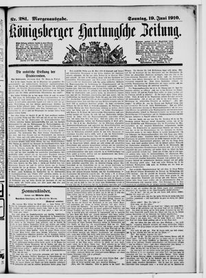 Königsberger Hartungsche Zeitung on Jun 19, 1910
