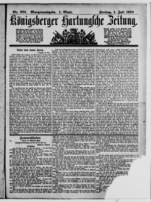Königsberger Hartungsche Zeitung on Jul 1, 1910