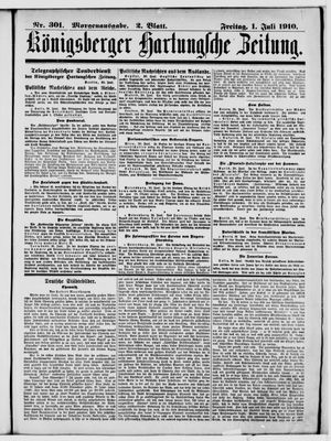 Königsberger Hartungsche Zeitung on Jul 1, 1910