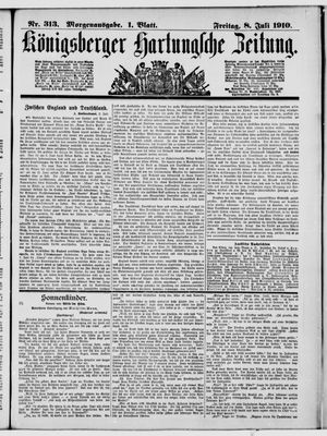 Königsberger Hartungsche Zeitung vom 08.07.1910