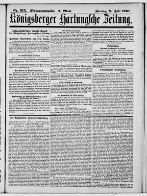 Königsberger Hartungsche Zeitung vom 08.07.1910