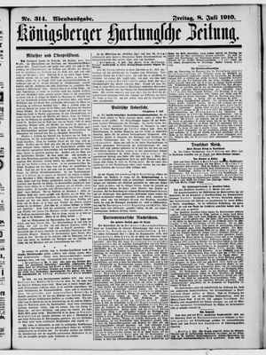Königsberger Hartungsche Zeitung vom 08.07.1910