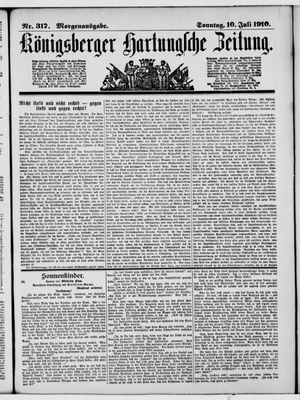 Königsberger Hartungsche Zeitung vom 10.07.1910