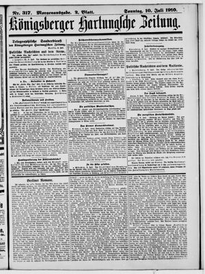 Königsberger Hartungsche Zeitung vom 10.07.1910