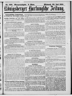 Königsberger Hartungsche Zeitung vom 20.07.1910