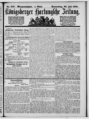Königsberger Hartungsche Zeitung vom 28.07.1910