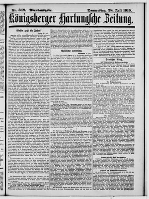 Königsberger Hartungsche Zeitung vom 28.07.1910