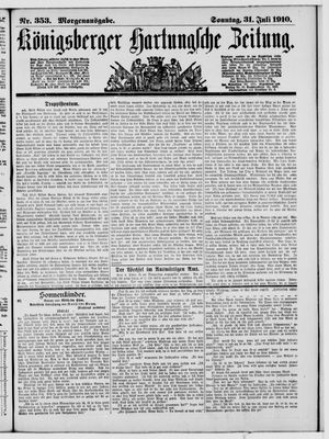 Königsberger Hartungsche Zeitung on Jul 31, 1910
