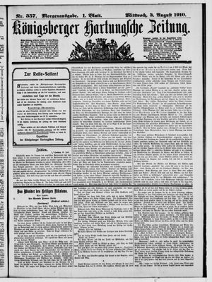Königsberger Hartungsche Zeitung vom 03.08.1910