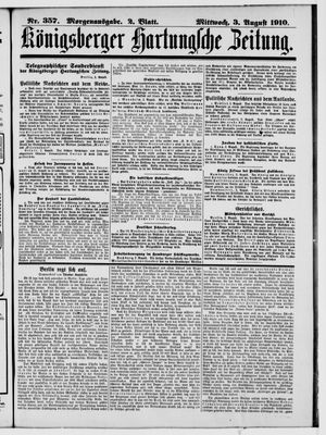 Königsberger Hartungsche Zeitung vom 03.08.1910