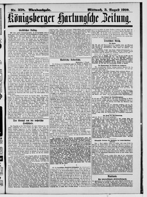 Königsberger Hartungsche Zeitung vom 03.08.1910