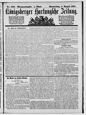 Königsberger Hartungsche Zeitung vom 04.08.1910
