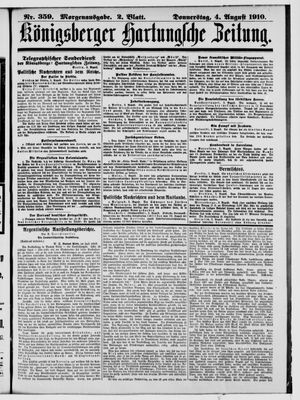 Königsberger Hartungsche Zeitung vom 04.08.1910