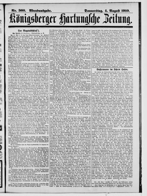 Königsberger Hartungsche Zeitung vom 04.08.1910
