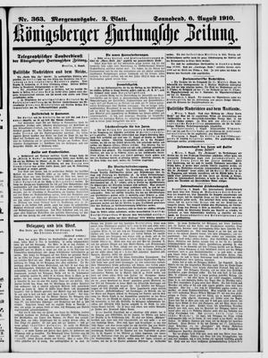 Königsberger Hartungsche Zeitung vom 06.08.1910
