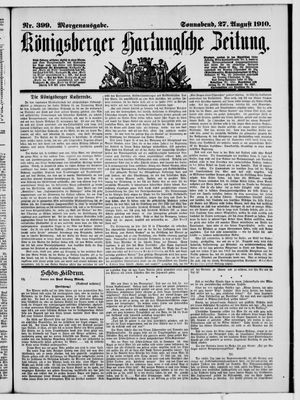 Königsberger Hartungsche Zeitung on Aug 27, 1910
