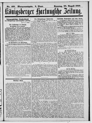 Königsberger Hartungsche Zeitung vom 28.08.1910