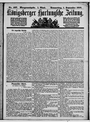 Königsberger Hartungsche Zeitung vom 01.09.1910