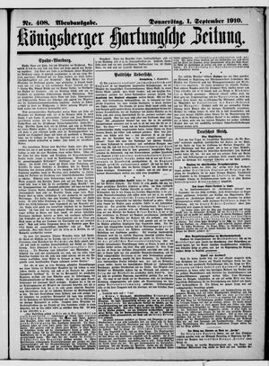 Königsberger Hartungsche Zeitung vom 01.09.1910