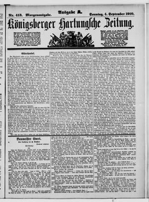 Königsberger Hartungsche Zeitung vom 04.09.1910