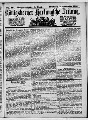 Königsberger Hartungsche Zeitung vom 07.09.1910