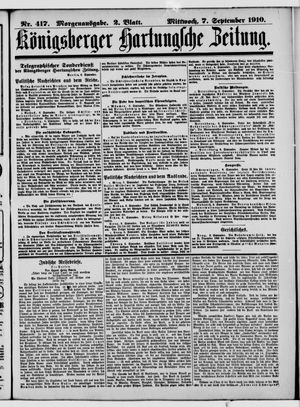 Königsberger Hartungsche Zeitung vom 07.09.1910