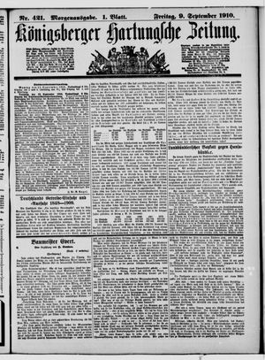 Königsberger Hartungsche Zeitung vom 09.09.1910