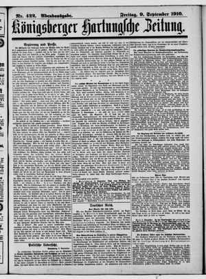 Königsberger Hartungsche Zeitung vom 09.09.1910