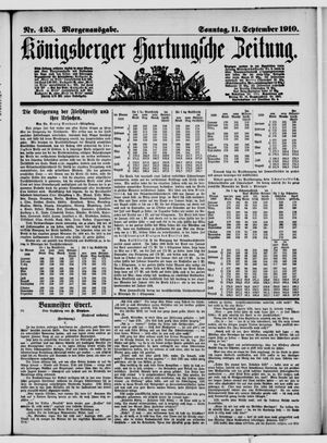 Königsberger Hartungsche Zeitung vom 11.09.1910