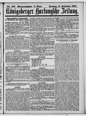 Königsberger Hartungsche Zeitung vom 11.09.1910