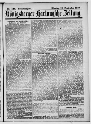 Königsberger Hartungsche Zeitung vom 12.09.1910