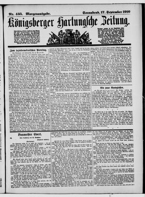 Königsberger Hartungsche Zeitung vom 17.09.1910