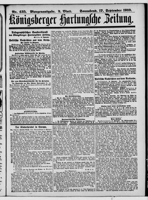 Königsberger Hartungsche Zeitung vom 17.09.1910