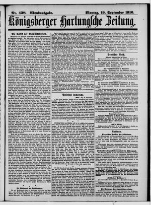Königsberger Hartungsche Zeitung vom 19.09.1910