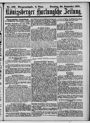 Königsberger Hartungsche Zeitung vom 20.09.1910