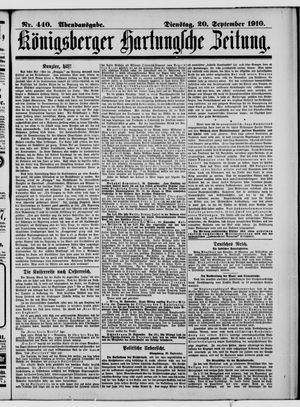 Königsberger Hartungsche Zeitung vom 20.09.1910