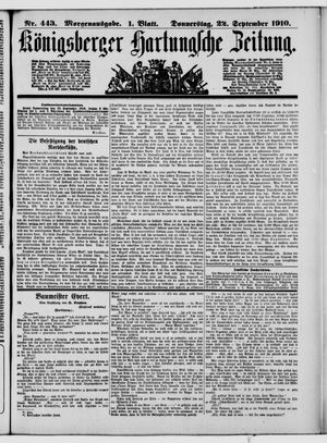 Königsberger Hartungsche Zeitung vom 22.09.1910