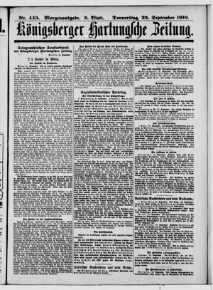 Königsberger Hartungsche Zeitung vom 22.09.1910