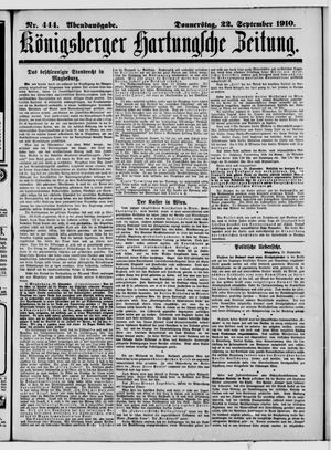 Königsberger Hartungsche Zeitung vom 22.09.1910