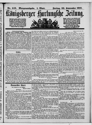 Königsberger Hartungsche Zeitung vom 23.09.1910